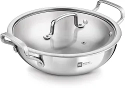 BERGNER BE Essentials Girisha Triply Stainless Steel Kadhai 26 cm diameter