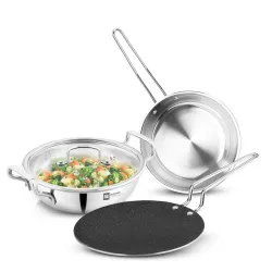 Bergner BE Essentials TriPly Stainless Steel Cookware Set 4 Pcs
