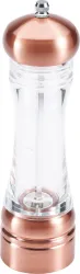 BERGNER BG-7132-CP Glass Traditional Pepper Mill 