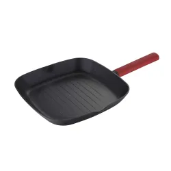 Bergner Essence Forged Aluminium Nonstick Square Grill Pan, 28 cm, Induction Base