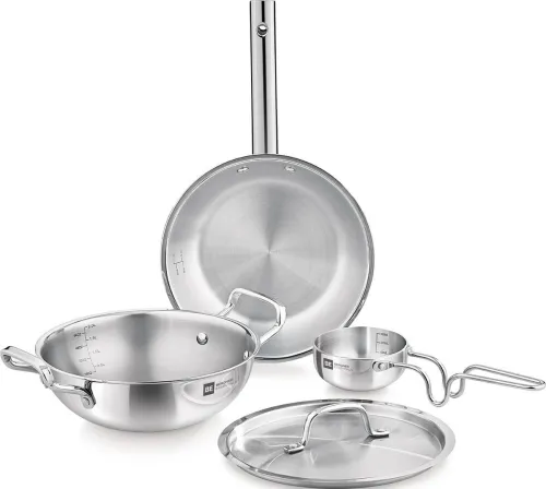 Image of Bergner Essentials Triply 4-Piece Cookware Set