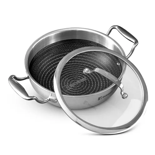 Image of BERGNER Hi-Tech Giro Triply Kadai with Glass Lid
