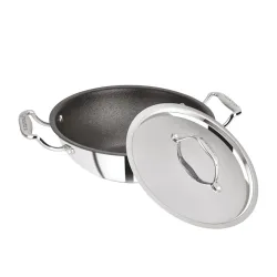 Bergner Hitech-Peek 20cm Stainless Steel Kadai (20cm)