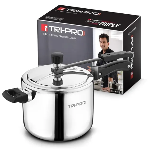 Image of Bergner TriPro Tri-Ply Stainless Steel 5 L Inner Lid Pressure Cooker