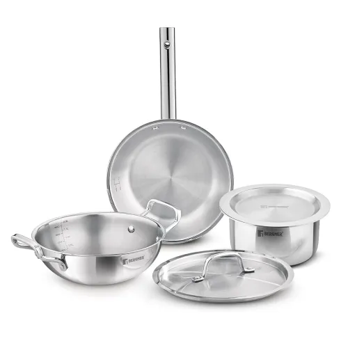 Image of Bergner Tripro Stainless Steel Cookware Set, 5 Pcs 