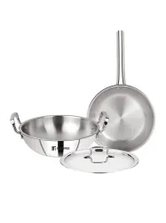 Bergner Stainless Steel Induction Bottom Set-3L Kadai 1.5L