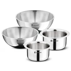 Bergner TriPro Tri-Ply Stainless Steel 4 Pcs Cookware Combo