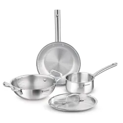 Bergner Tripro Triply Stainless Steel 4 Pc Cookware Set