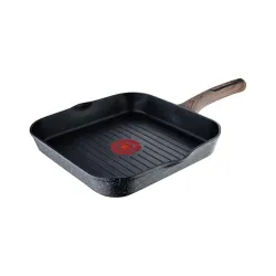BERGNER Aluminium Ultimate Forged Non-Stick Grillpan 28Cm, Heatdot Technology Base, Food Safe, Grey