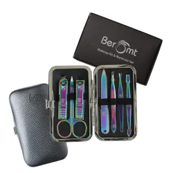 Beromt 7-in-1 Rainbow Stainless Steel Grooming Kit