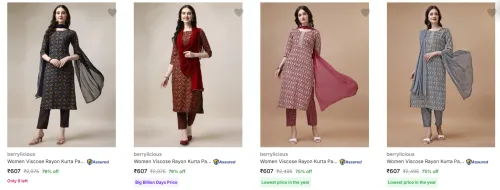 Image of Berrylicious Women's Ethnic Sets upto 79% Discount