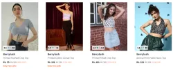 Berrylush Ruched Crop Top Starting At ₹95