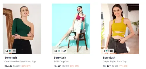 Image of Berrylush Women's Top Starting At ₹129