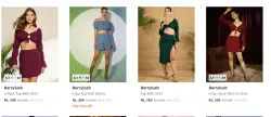 Berrylush Womens Top With Skirt Starting At ₹246