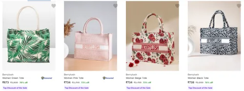 Image of Berrylush Women Totes at minimum 73% Discount