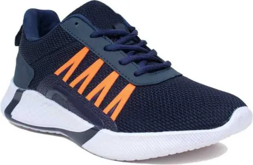 Image of BERSACHE  Lace Sneakers For Boys  (Dark Blue, 4.5-5 YEARS)