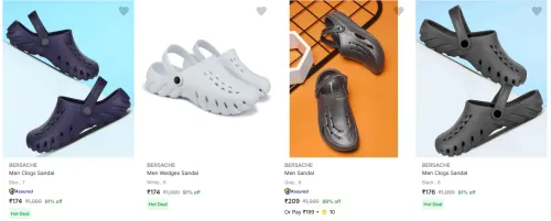 Image of Bersache Men’s Sandals & Floaters upto 91% Discount