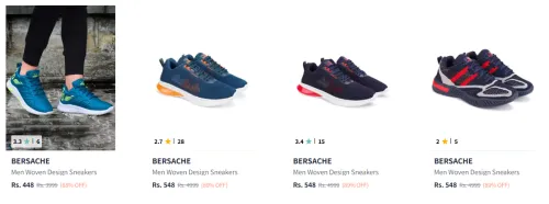 Image of Bersache Men's Sneakers upto 89% Discount