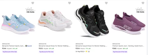 Image of Bersache Women's Sports Shoes at minimum 80% Discount