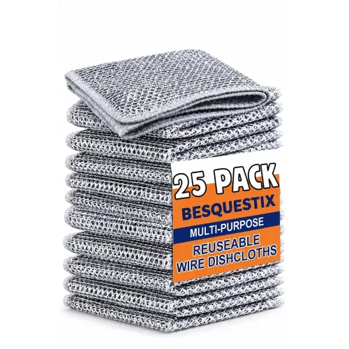 Image of Besquestix Non Scratch Wire Dish Cloth Steel Scrubber - Pack of 25