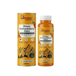 Besser Seabuckthorn Juice 300ml | Himalayan Superfruit Drink | Rich in Vitamins, Antioxidants & Omega 3 6 7 9 | Supports Immunity, Skin & Digestion | No Added Sugar