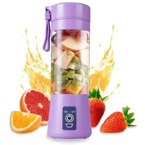 Image of Best 6 Blade Portable Electric Mini USB Bottle Juicer Blender, Rechargeable Hand Juicer, Fruit Juice Maker Portable Blen