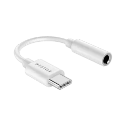 Bestor White USB-C to 3.5mm Audio Jack Converter