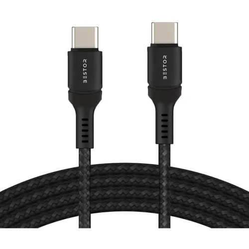 Image of BESTOR 60W Type-C to Type-C Cable 1.2m PD Fast Charging Nylon Braided Durable Design 480Mbps Data Transfer Compatible wi