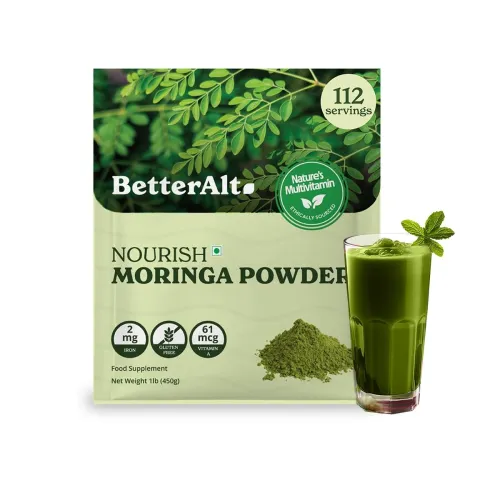 Image of Better Alt Moringa Powder 450g (112 Servings), Moringa Leaf Powder for Immunity, Skin & Hair, Boosts Metabolism, Rich So