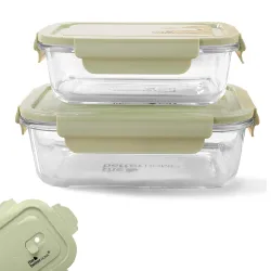 The Better Home Borosilicate Glass Lunch Box Set of 2 | Tiffin Box for Office for Men Women |Lunch Box for Women School