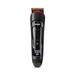 Beurer MN4X Beard Trimmer, for trimming and shaving, 2 stainless steel blades, 12 cutting lengths, 2 step fine adjustment, maximum skin care, washable razor head