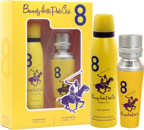 Image of Beverly Hills Polo Club No.8 Gift Set (EDP 100ml + Deo 150ml) 
