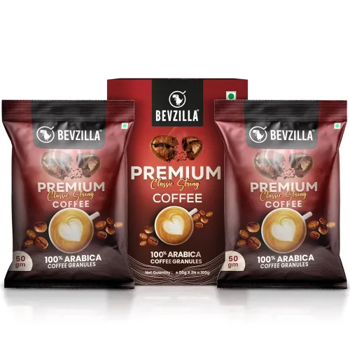 Image of Bevzilla 100 Grams (50 Gm X 2 Bags) Classic Strong Coffee Powder.