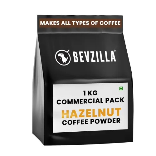 Image of Bevzilla Hazelnut Flavoured Instant Coffee Powder | 1kg Bag | Bold Flavor & Rich Aroma | Perfect for Espresso, Cappuccin