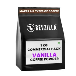 Bevzilla 1kg Vanilla Instant Coffee Powder | Makes 500 Cups | Made For HoReCa