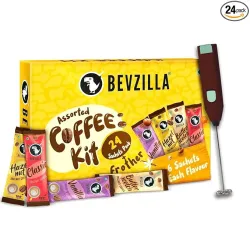 Bevzilla 24 Coffee Sachets & Frother