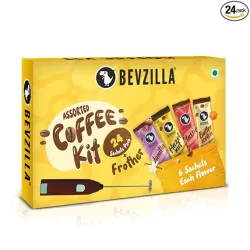 Bevzilla 24 Coffee Sachets & Frother 24 X 2 Gram Sachets 