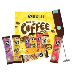 Bevzilla 60 Flavoured Coffee Sachets With Frother (60X2 Gram)