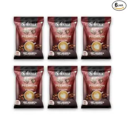 Bevzilla 6X50g Classic Strong Coffee Powder|Ideal for Espresso, Latte & Cappuccino | Perfect for Hot & Cold Coffee