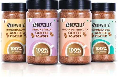 Image of Bevzilla 75 Grams X 4 Flavoured Instant Coffee Powder 