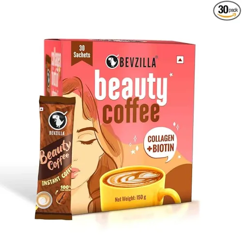 Image of Bevzilla Beauty Instant Coffee (30 Sachets, with Collagen & Biotin) 