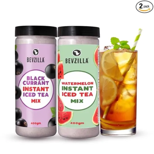 Image of Bevzilla Blackcurrant & Watermelon Instant Ice Tea 400g×2