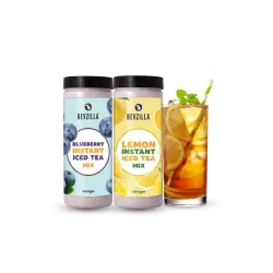 Bevzilla Blueberry & Lemon Instant Ice Tea Powder - 400g x 2 | Cool & Refreshing | Instant Summer Iced Tea Drink
