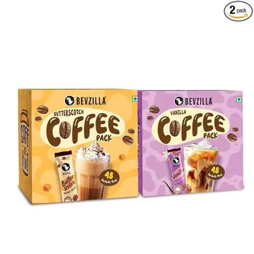 Image of Bevzilla Coffee Combo – 48 Vanilla + 48 Butterscotch Sachets