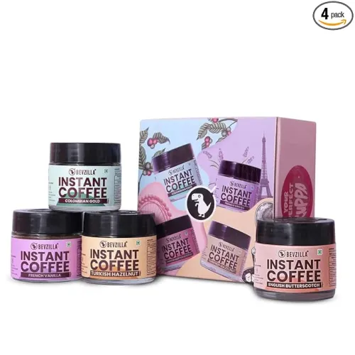 Image of Bevzilla Flavoured Instant Coffee Pack – 4 x 25g