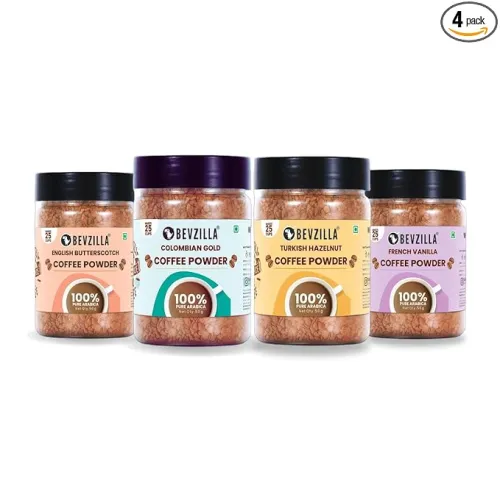 Image of Bevzilla Flavoured Instant Coffee Powder 50gms * Pack of 4