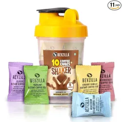 Bevzilla Instant Coffee Cubes & Shaker Bottle Pack