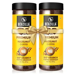 Bevzilla Instant Coffee Hazelnut (400g, Pack of 2)