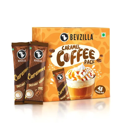 Image of Bevzilla Instant Coffee Sachets (Caramel, 48 Sachets)