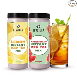Bevzilla Watermelon & Lemon Instant Ice Tea Powder - 400g x 2